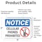 Signmission OSHA Notice Decal - Cellular Phones Prohibited with Graphic, 5 in W x Rectangle, Vinyl Decal OS-2PACK-NS-D-35-L-19527 - alternate 4